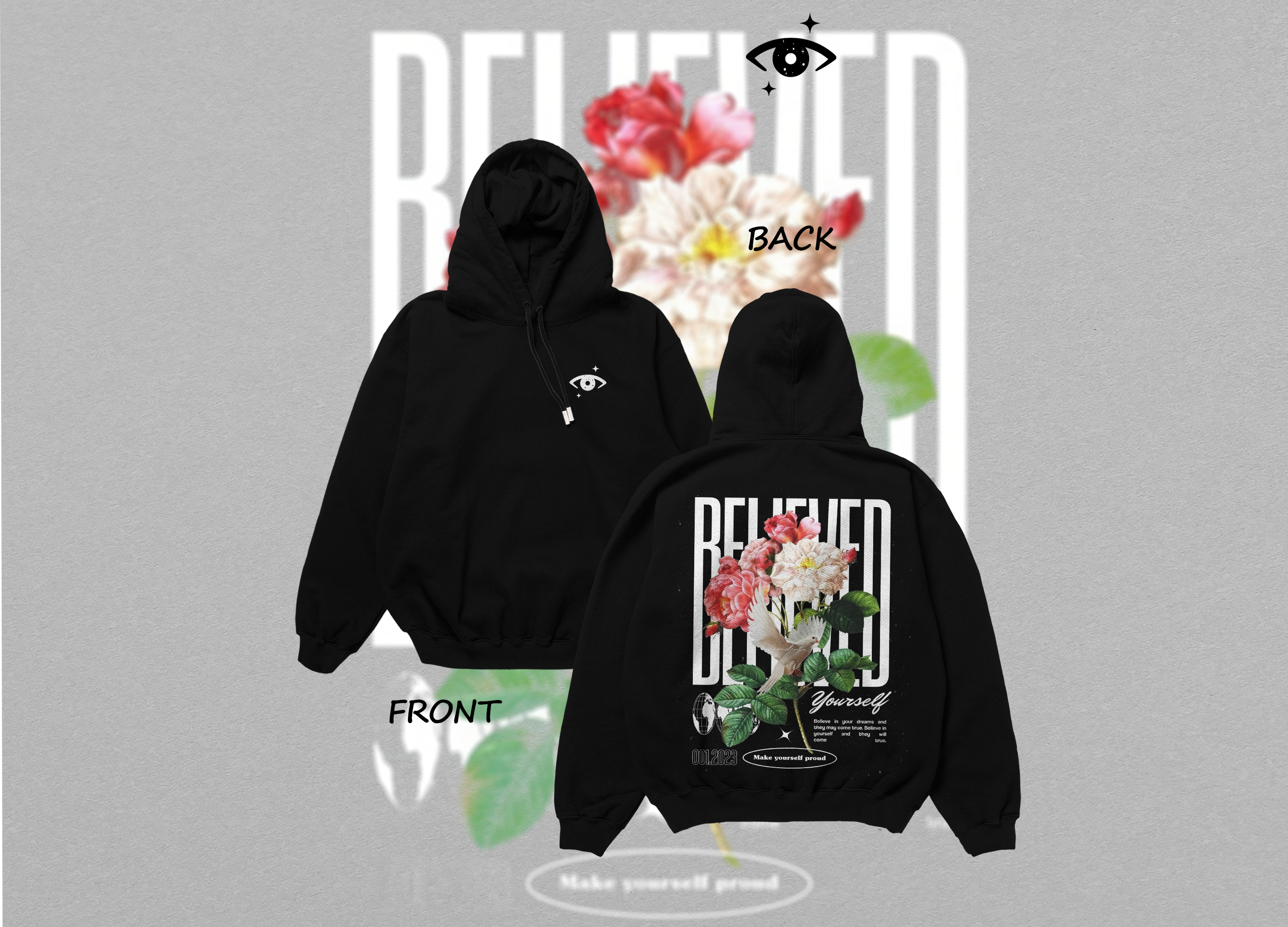 Streetwear hoodie, self-love 🤍✨