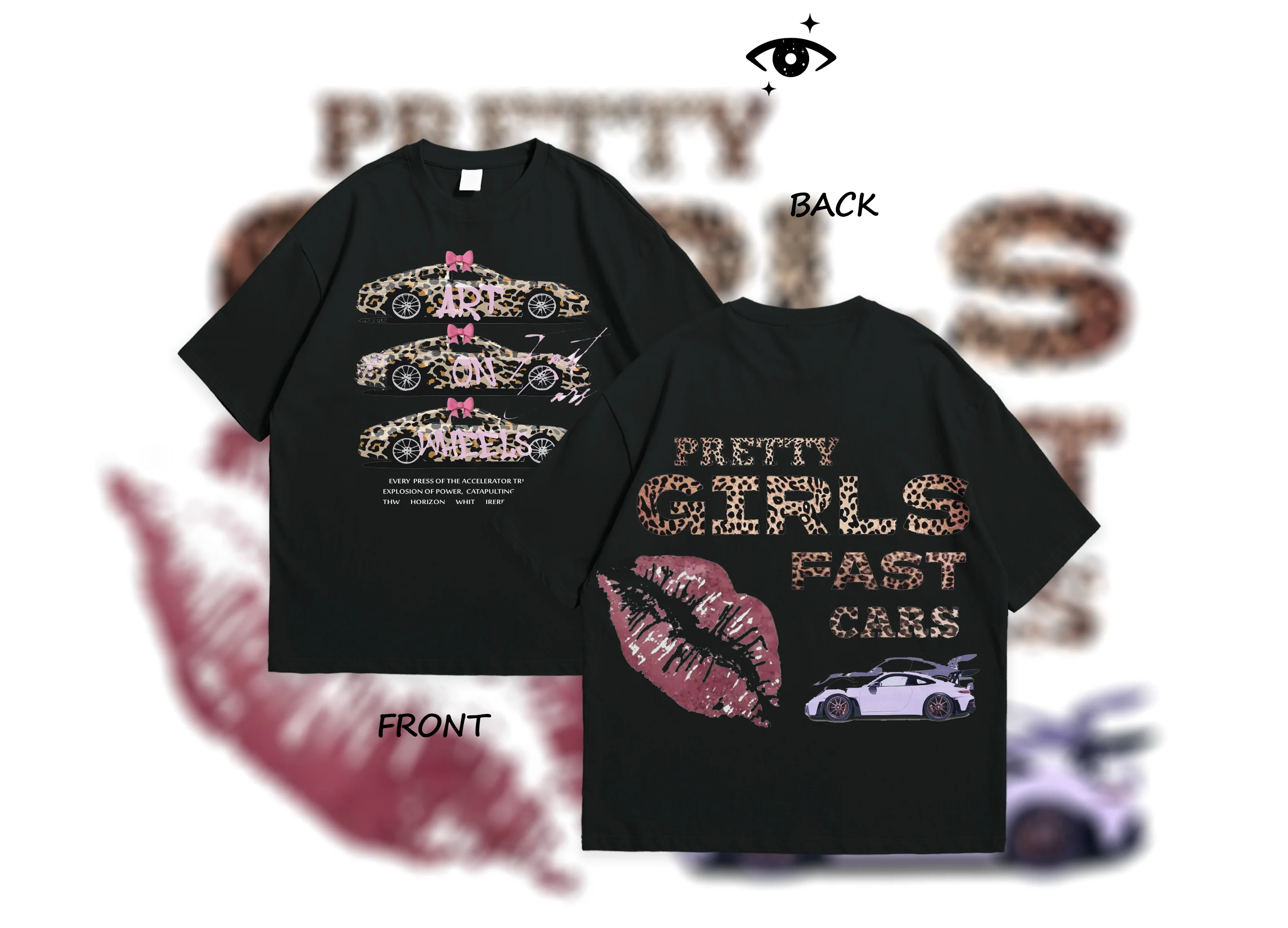 STREETWEAR T-SHIRT  PRETTY GIRLS FAST CARS 💕