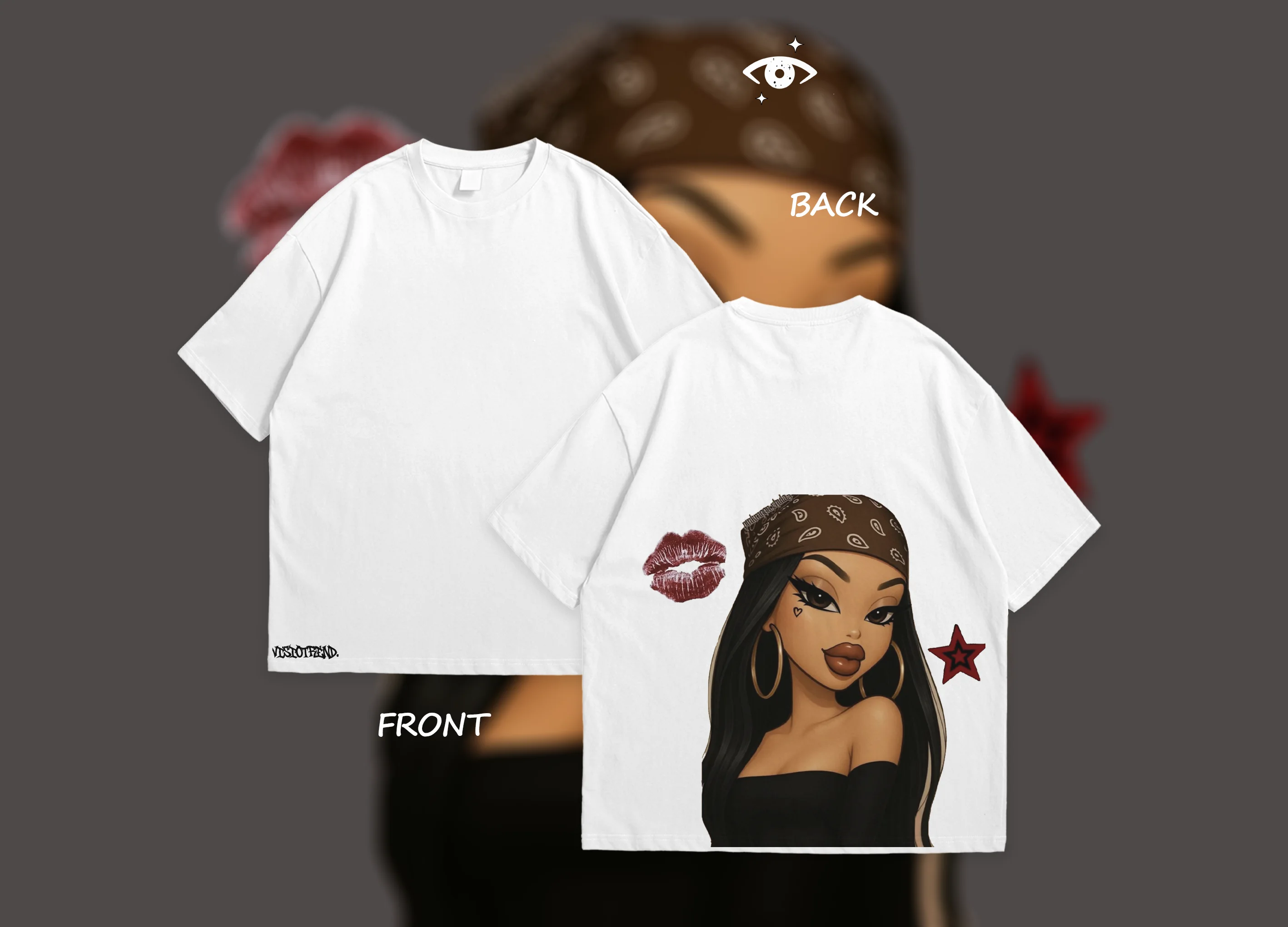 STREETWEAR T-SHIRT OVERSIZED CARTOON GIRL😍💋