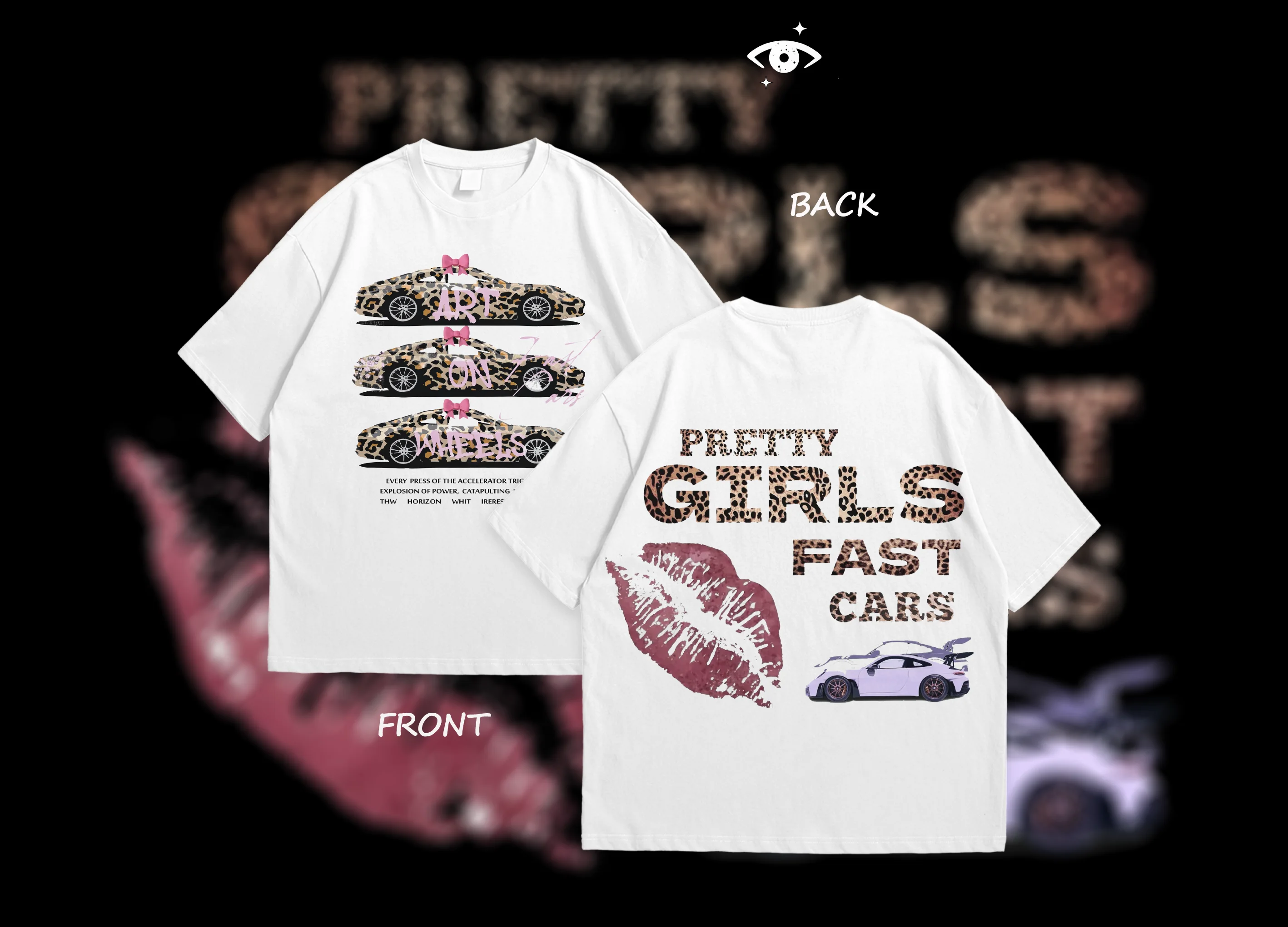 STREETWEAR T-SHIRT  PRETTY GIRLS FAST CARS 💕