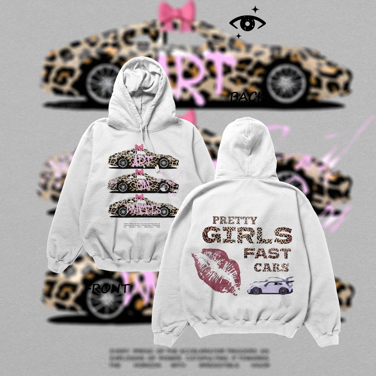 STREETWEAR HOODIE PRETTY GIRLS FAST CARS 💕