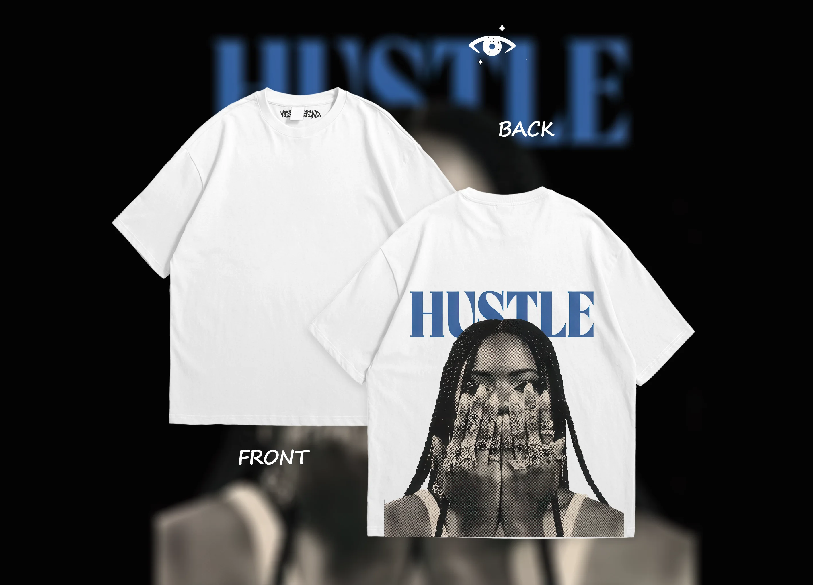 STREETWEAR T-SHIRT OVERSIZED HUSTLE⚡