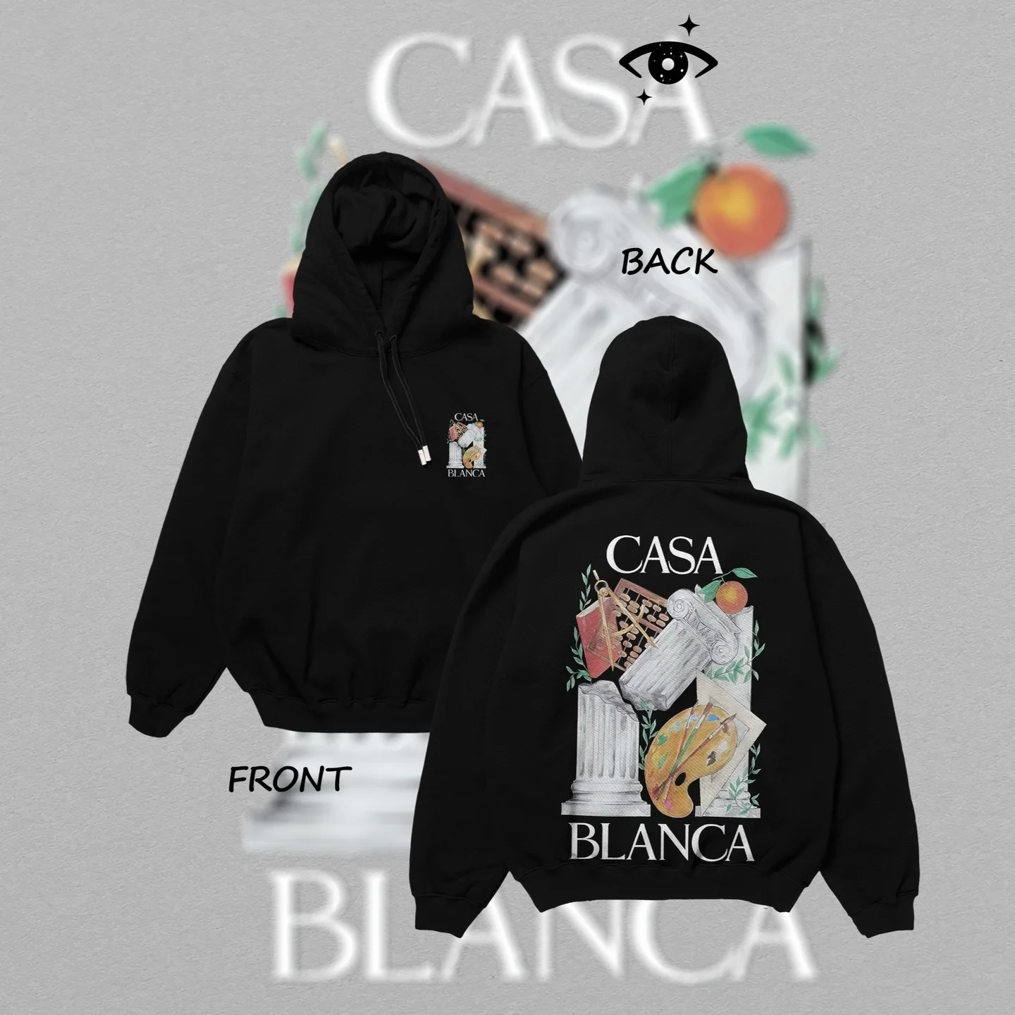 Hoodie oversized Black 🖤 casablanca