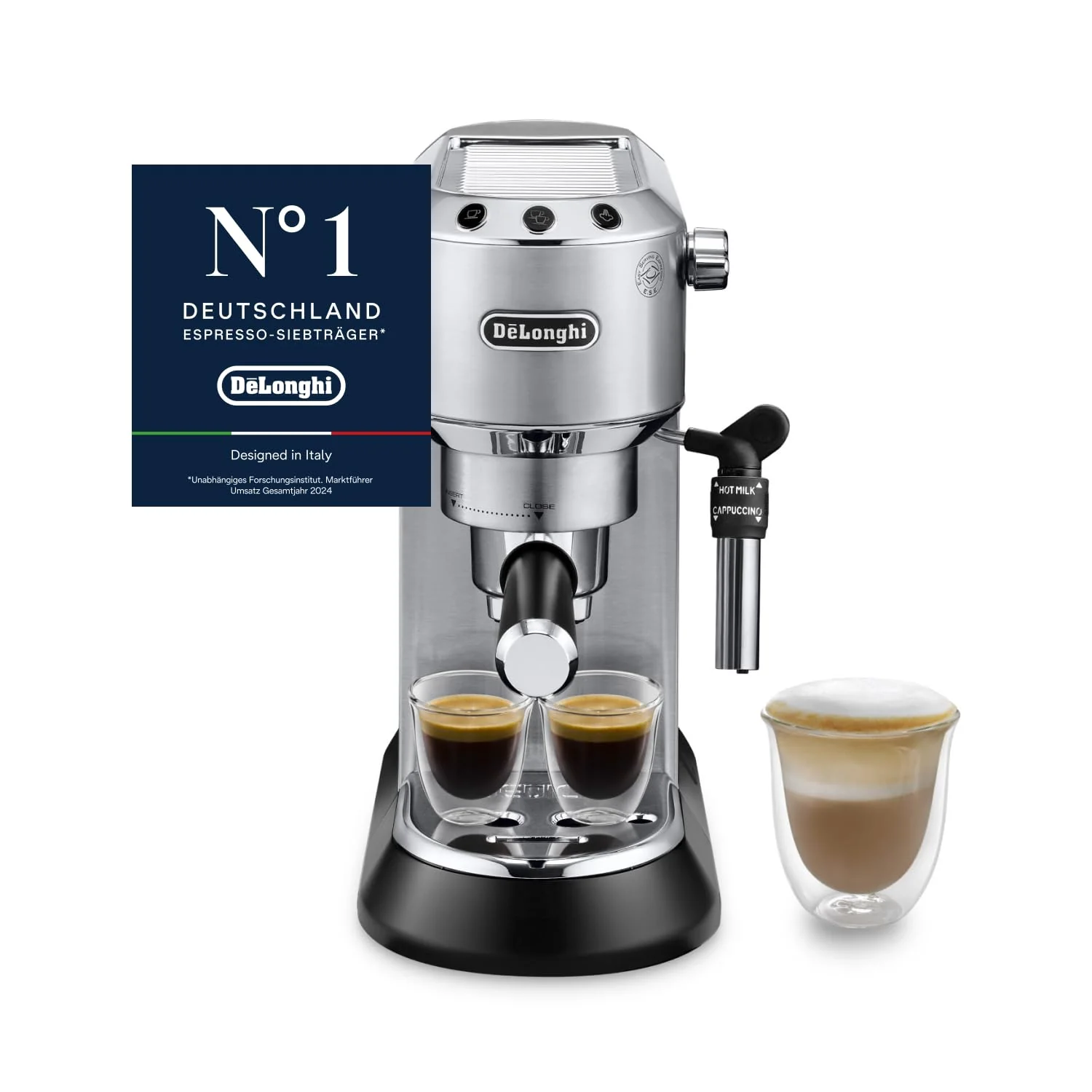 De'Longhi EC 685.BK Espresso-Maschine – Kompakt, Schwarz, mit Thermoblock-Heizsystem und automatischer Abschaltung
