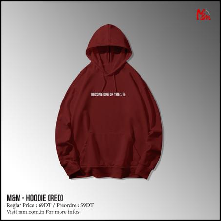 M&M RED HOODIE BECOME ONE OF THE 1%