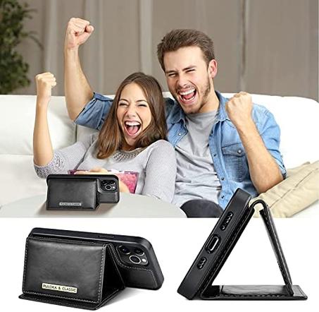 Card holder magnatic leather case