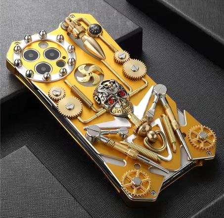 Steampunk Skull Armor Case