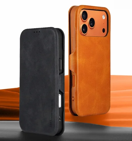 HDD slim leather cover case for iPhone 17 Pro Max