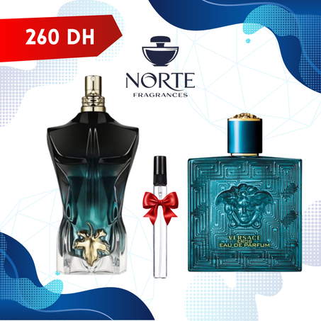 JPG Le Beau Le Parfum 10 ml + Versace Eros EDP 10 ml + 10 ml Offert