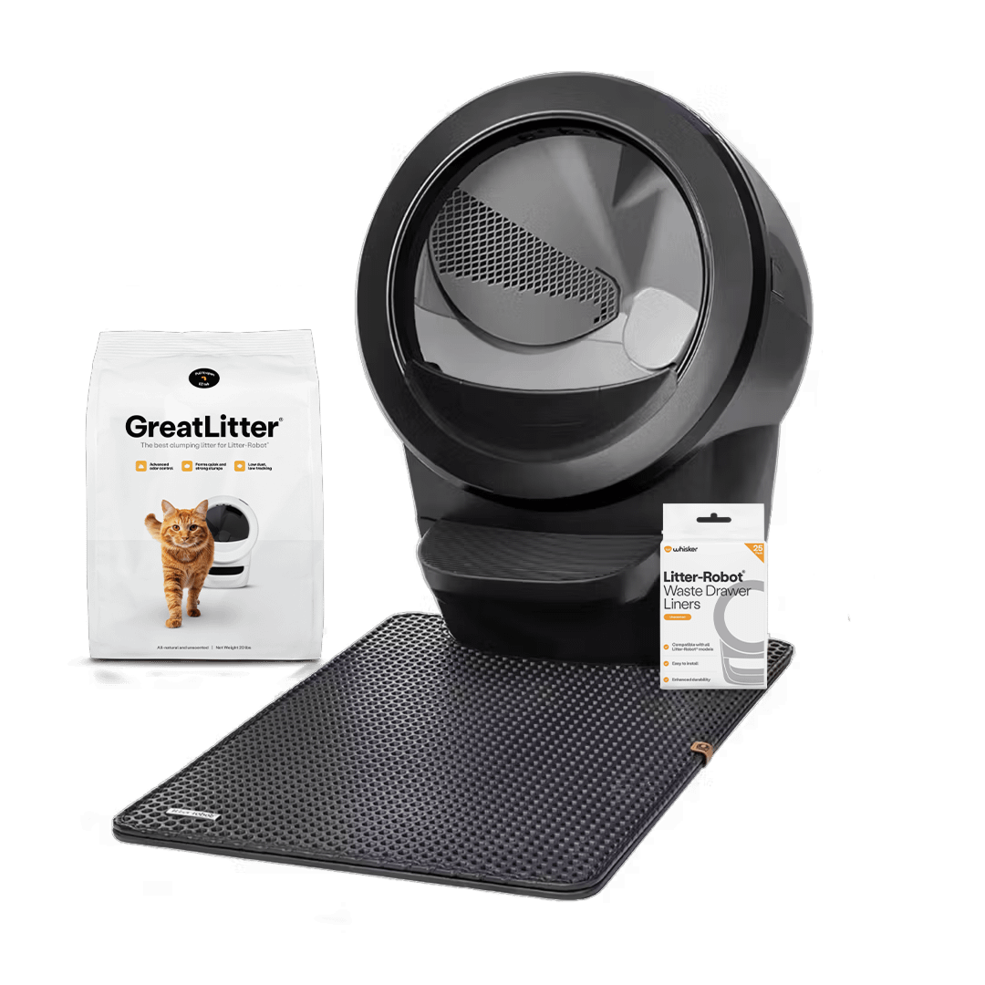 Litter-Robot 4 Trap Bundle | Anti-Tracking Mat & Essentials | Whisker