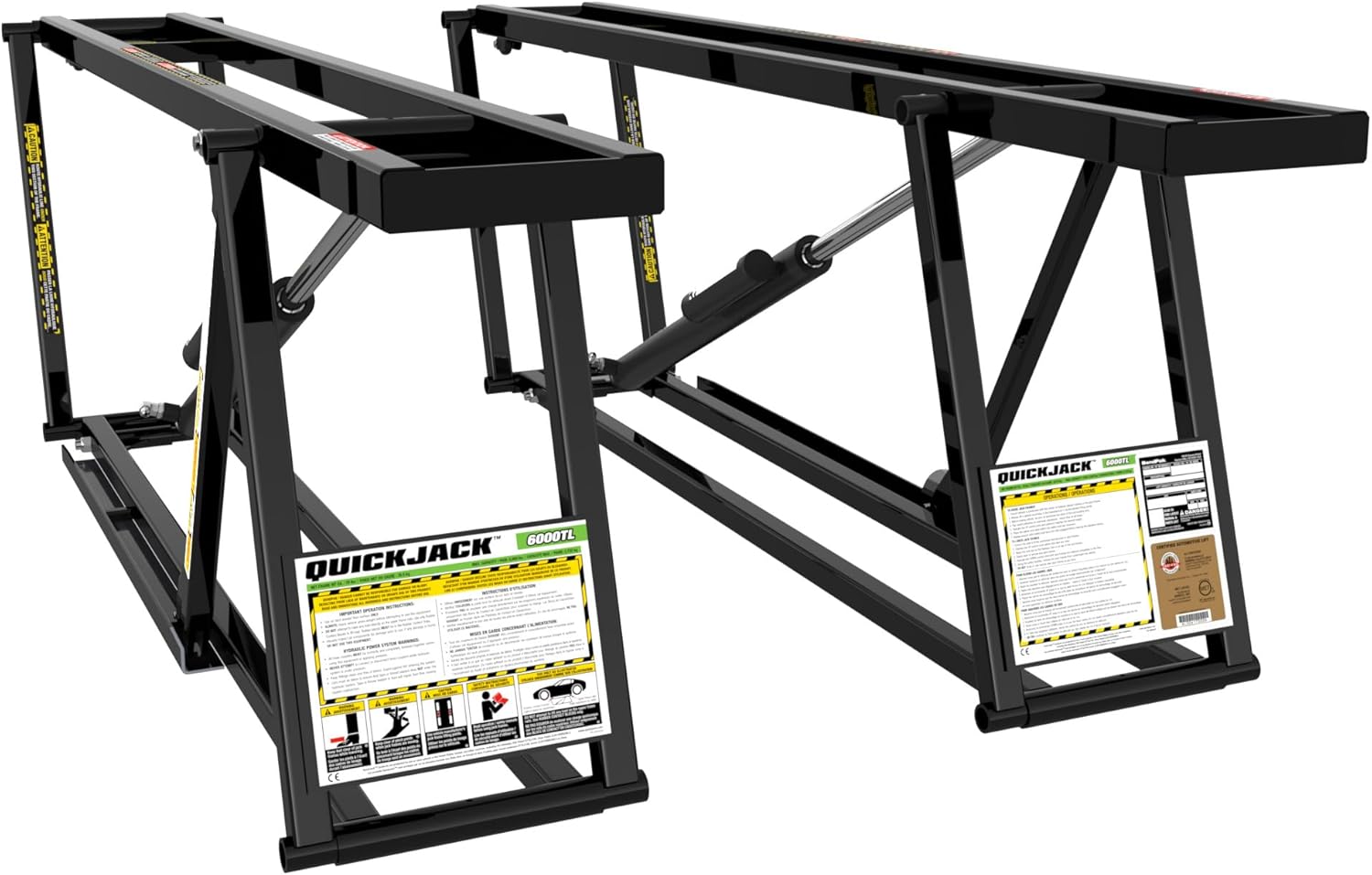 QuickJack 6000TL Portable Car Lift Bundle – 6,000 lb Capacity, Wall Hangers & Pinch-Weld Blocks, ALI Certified (110V)