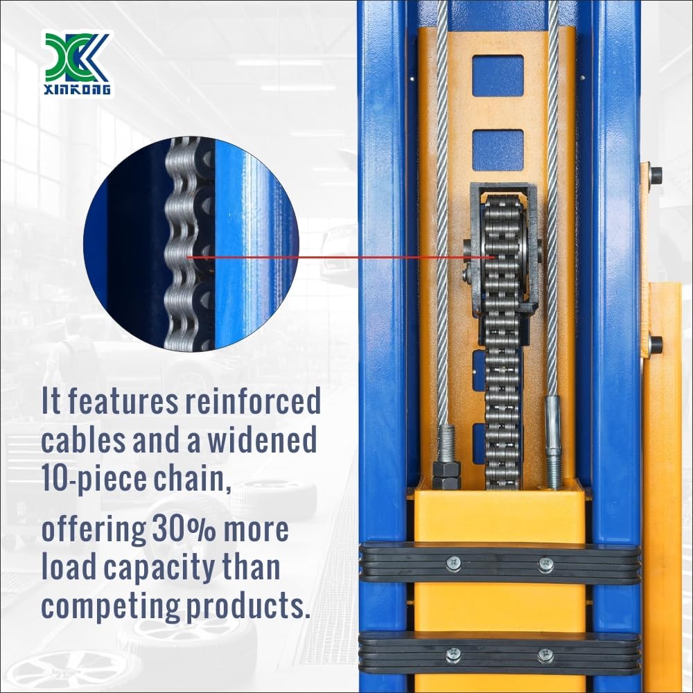 XK-1300L 13,000 lb 2-Post Overhead Car Lift – Heavy-Duty Auto & Truck Hoist, Reinforced Chain, 36-Month Parts Warranty