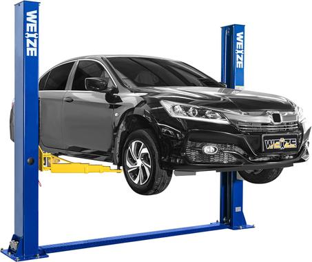 WEIZE 2-Post Car Lift – 11,000 lb Capacity, 220V 3HP Hydraulic Power, Double-Point Safety Lock, Extra-Wide 110