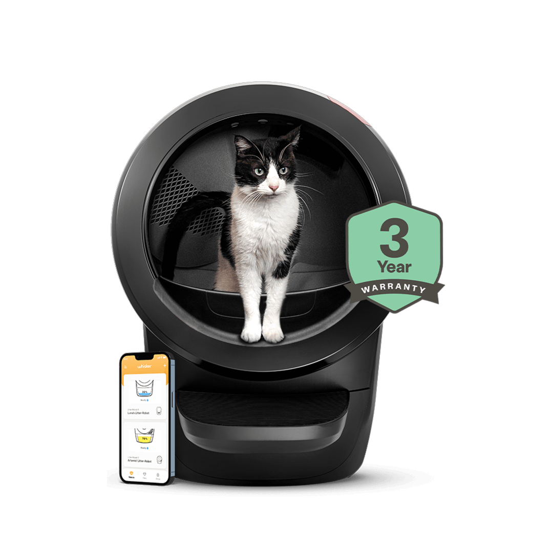 Litter-Robot 4 Bundle | 3-Year Extended Warranty & Smart Control | Whisker