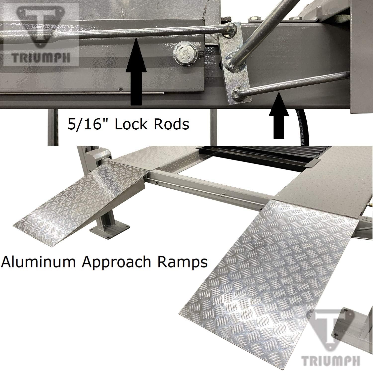 TRIUMPH NSS-8 Four-Post Car Lift – 8,000 lb Capacity, Storage & Service Lift, 93" Drive-Through, 110V Power