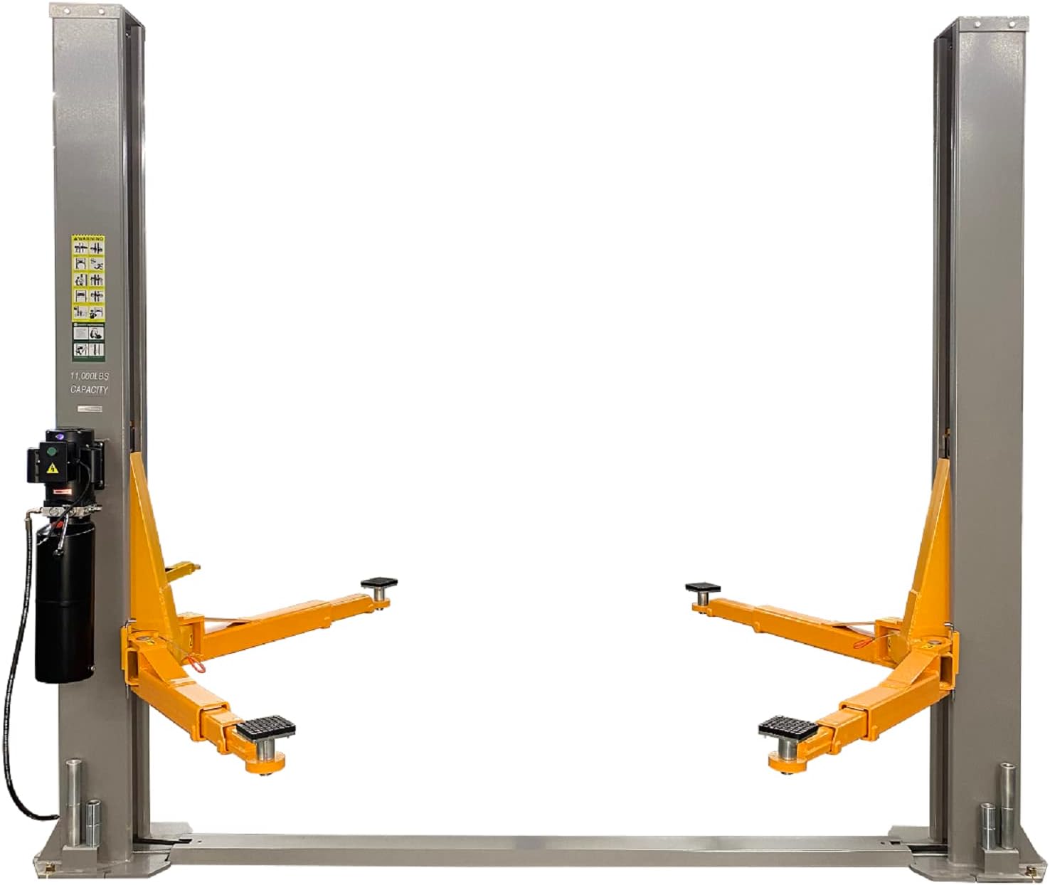 TRIUMPH NT-11 Two-Post Car Lift – 11,000 lb Capacity, Floor Plate Design, 72" Max Lift Height, Truck Adapters & Anchors (220V)