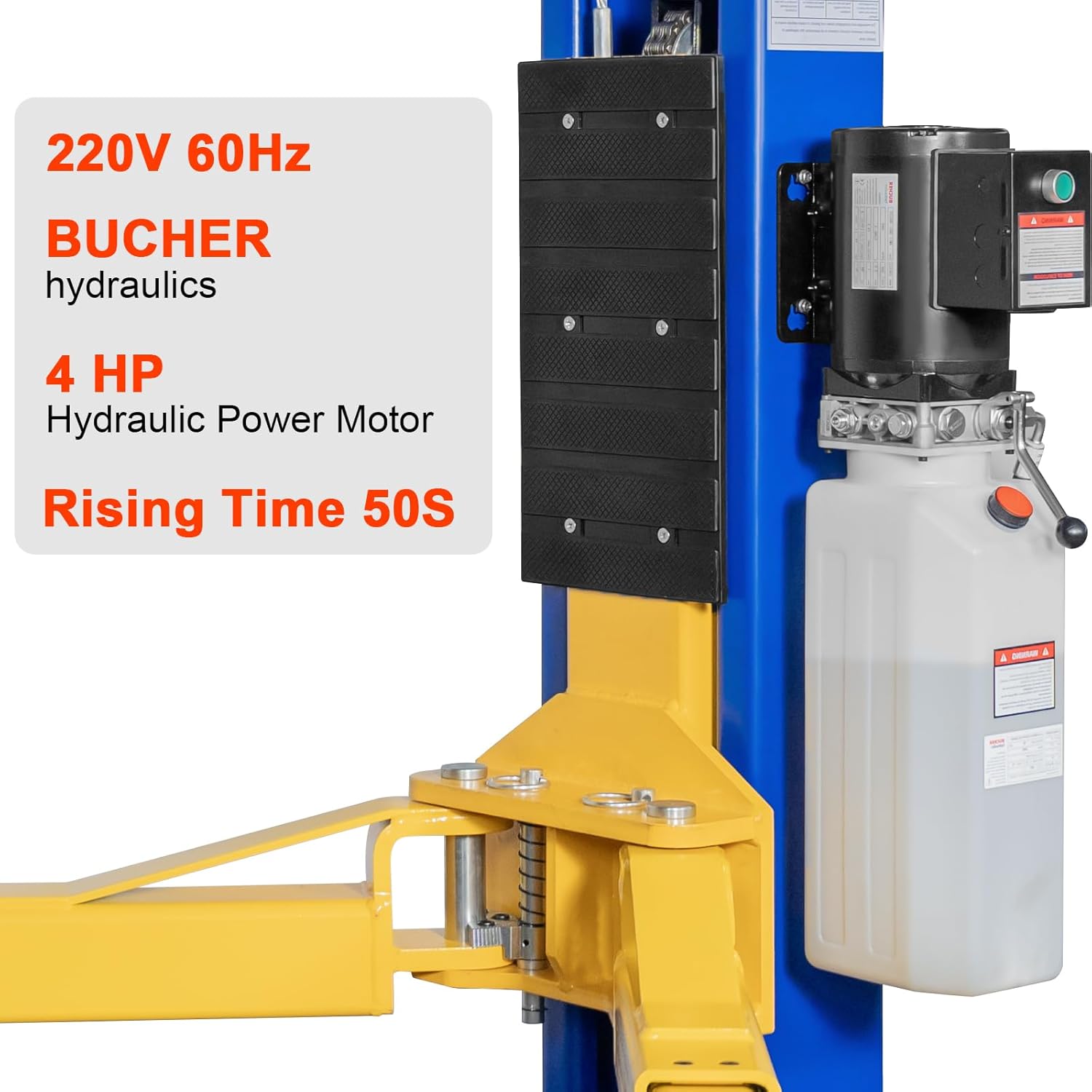 WEIZE 2-Post Car Lift – 12,000 lb Capacity, Extra-Wide 101" Drive-Through, 220V 4HP Hydraulic Power Unit