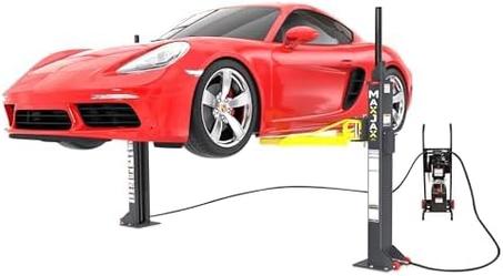 MaxJax M7K Portable 2-Post Car Lift – 7,000 lb Capacity, Quick-Disconnect Hydraulics, BendPak Certified