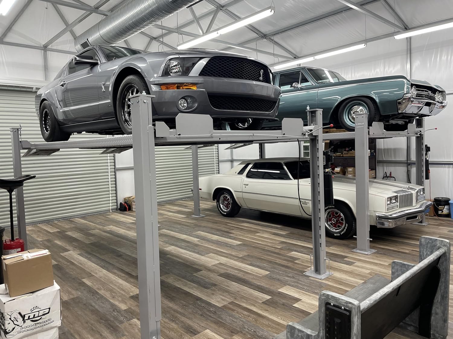 TRIUMPH NSS-8 Four-Post Car Lift – 8,000 lb Capacity, Storage & Service Lift, 93" Drive-Through, 110V Power