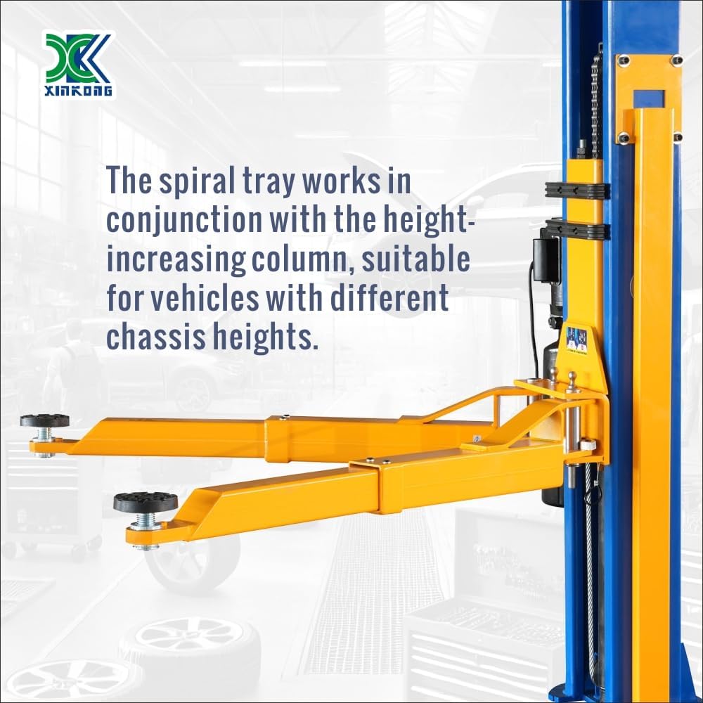 XK-1150 2-Post Car Lift – 11,500 lb Capacity, 220V 3HP Hydraulic Power, Bilateral Unlocking & Adjustable Arms (36-Month Warranty)