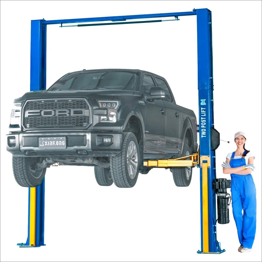 XK-1300L 13,000 lb 2-Post Overhead Car Lift – Heavy-Duty Auto & Truck Hoist, Reinforced Chain, 36-Month Parts Warranty