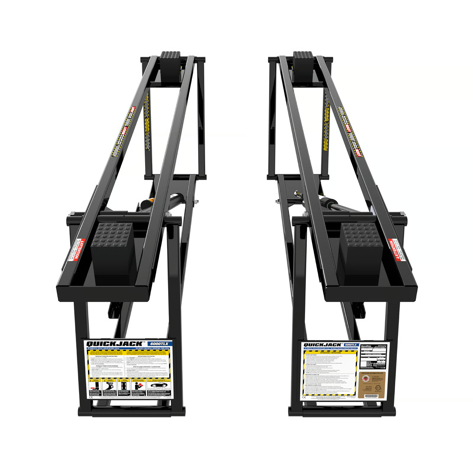 QuickJack 6000TLX Portable Car Lift – 6,000 lb Capacity, Extended 76" Frame, 24" Max Lift, Upgraded Hydraulics (110V)