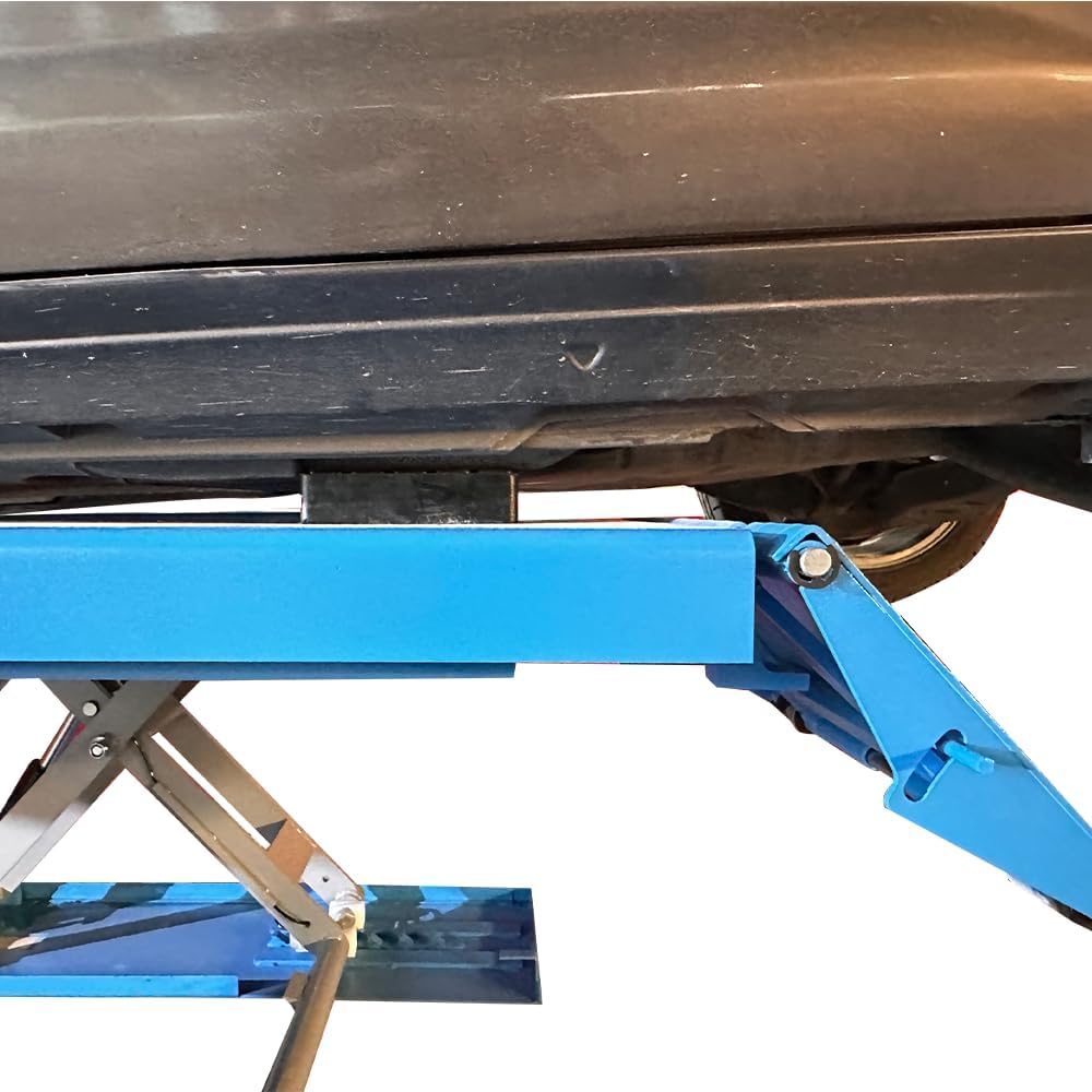 KATOOL ME-8XP Mid-Rise Scissor Lift – 7,700 lb Capacity, 38" Lift Height, 110V Pneumatic Release, Heavy-Duty Design