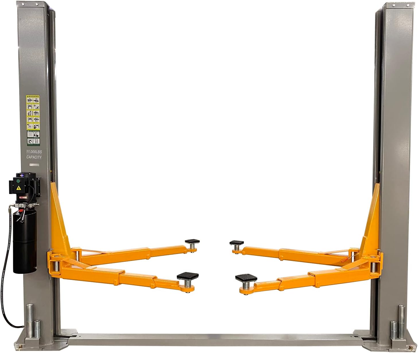 TRIUMPH NT-11 Two-Post Car Lift – 11,000 lb Capacity, Floor Plate Design, 72" Max Lift Height, Truck Adapters & Anchors (220V)