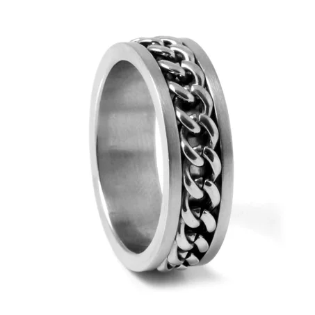 Ring en Chain Stainless Steel