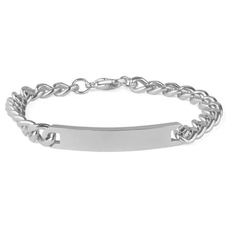 Bracelet Stainless à barre identité