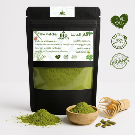 🍵 شاي الماتشا الطبيعي – Thé Matcha Naturel