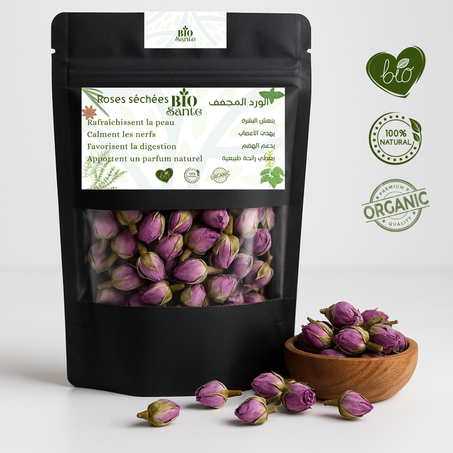 🌸 الورود المجففة الطبيعية – Roses Séchées Naturelles