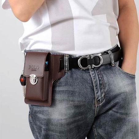 Carteira multifuncional de couro