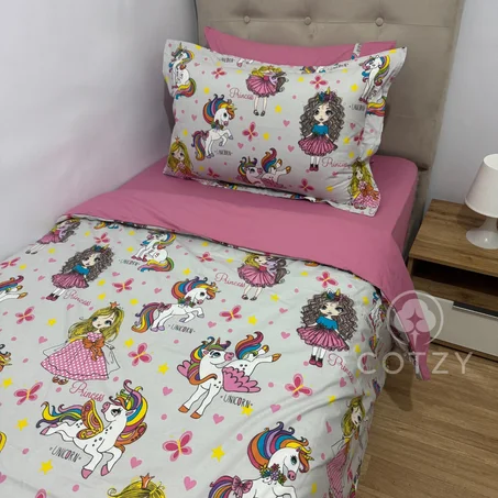 Parure housse de couette "Sweet Dreams" 100% coton Oeko-Tex - 1 place