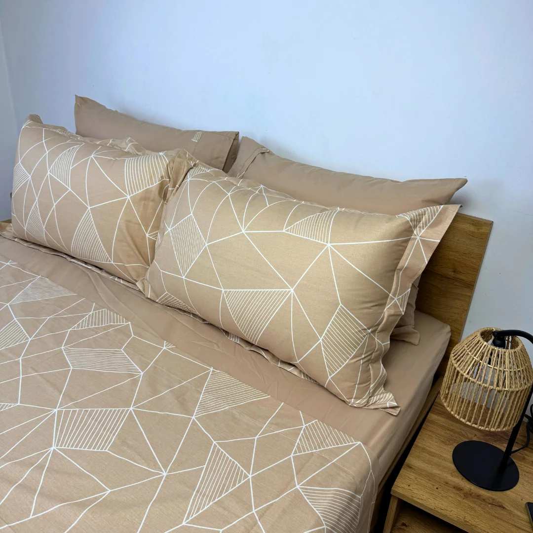 Parure de lit "Soft Sand" 100% coton Oeko-Tex - 2 places