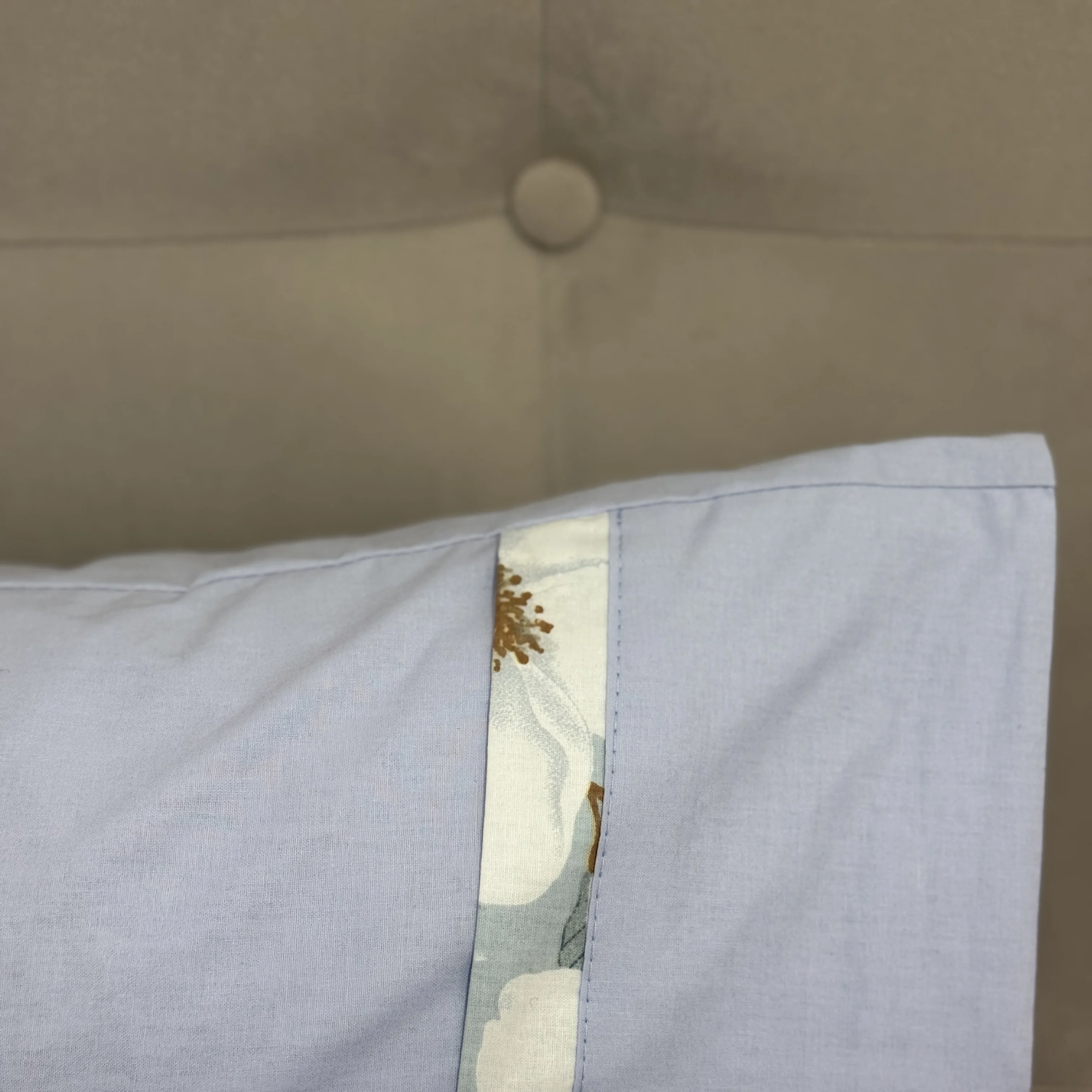 Parure de lit "Misty Bloom" 100% coton Oeko-Tex - 1 place sur-mesure