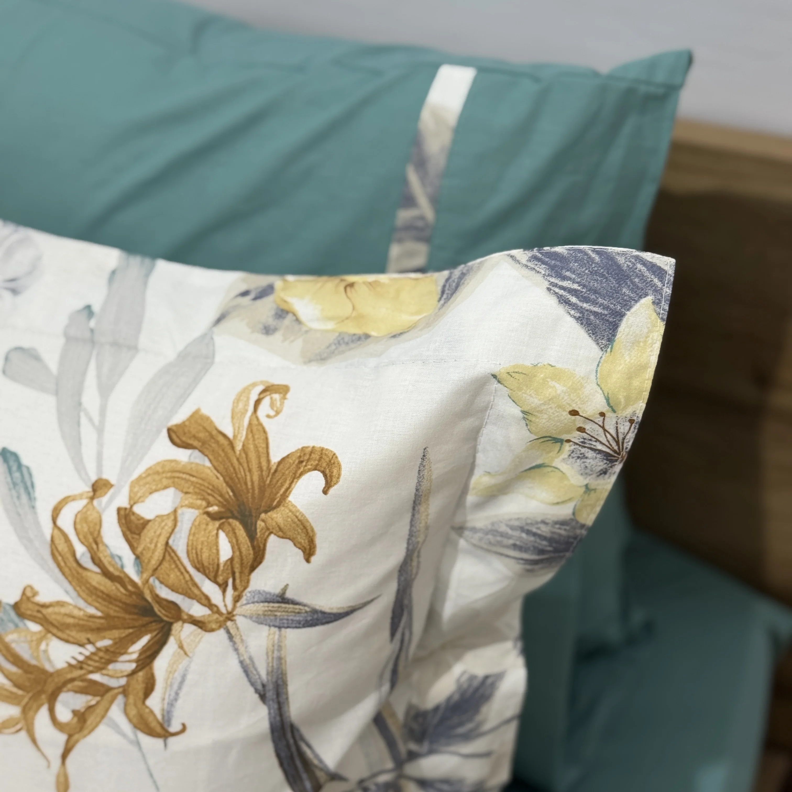 Parure de lit "Tropical Bloom" 100% coton Oeko-Tex - 1 place