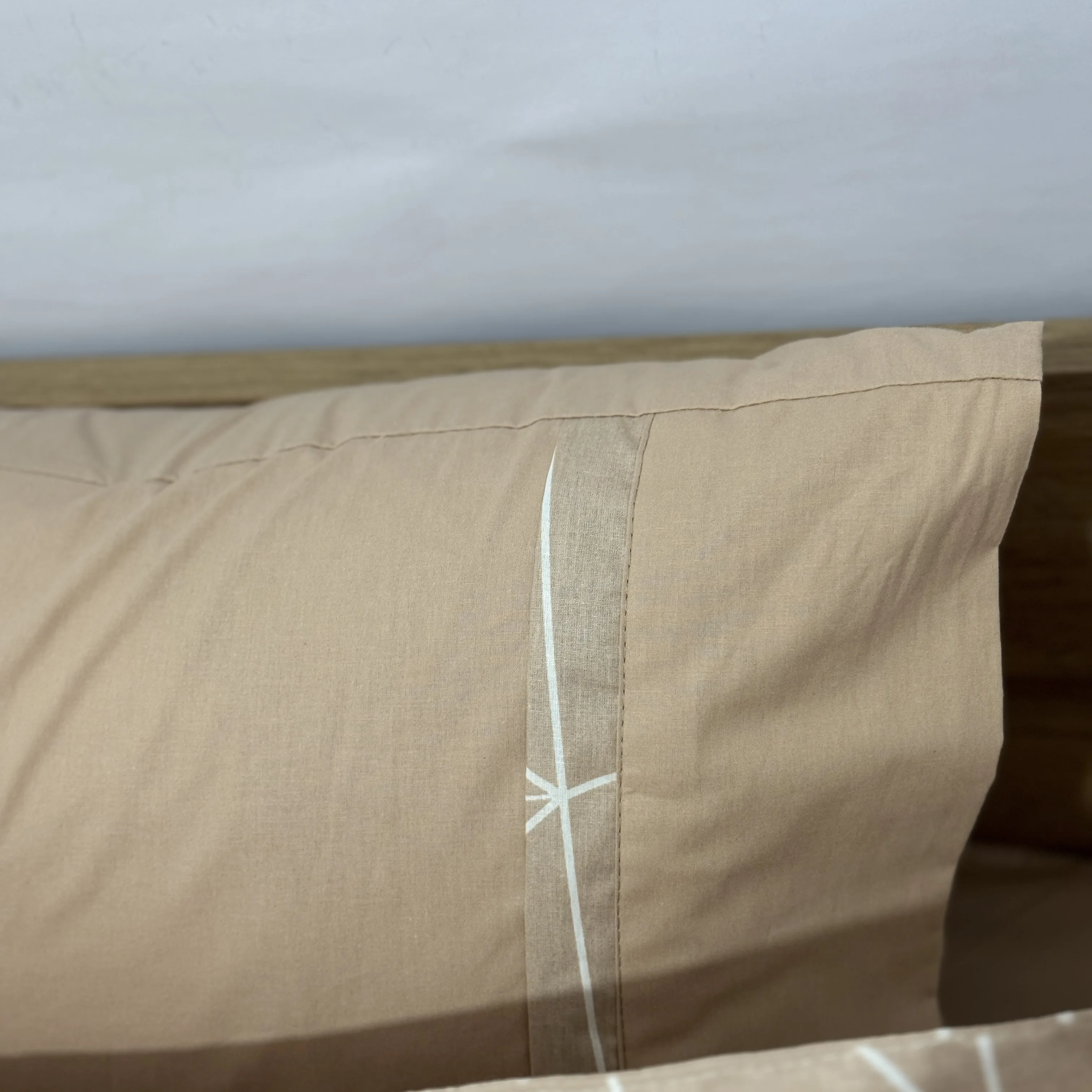 Parure housse de couette "Soft Sand" 100% coton Oeko-Tex - 2 places