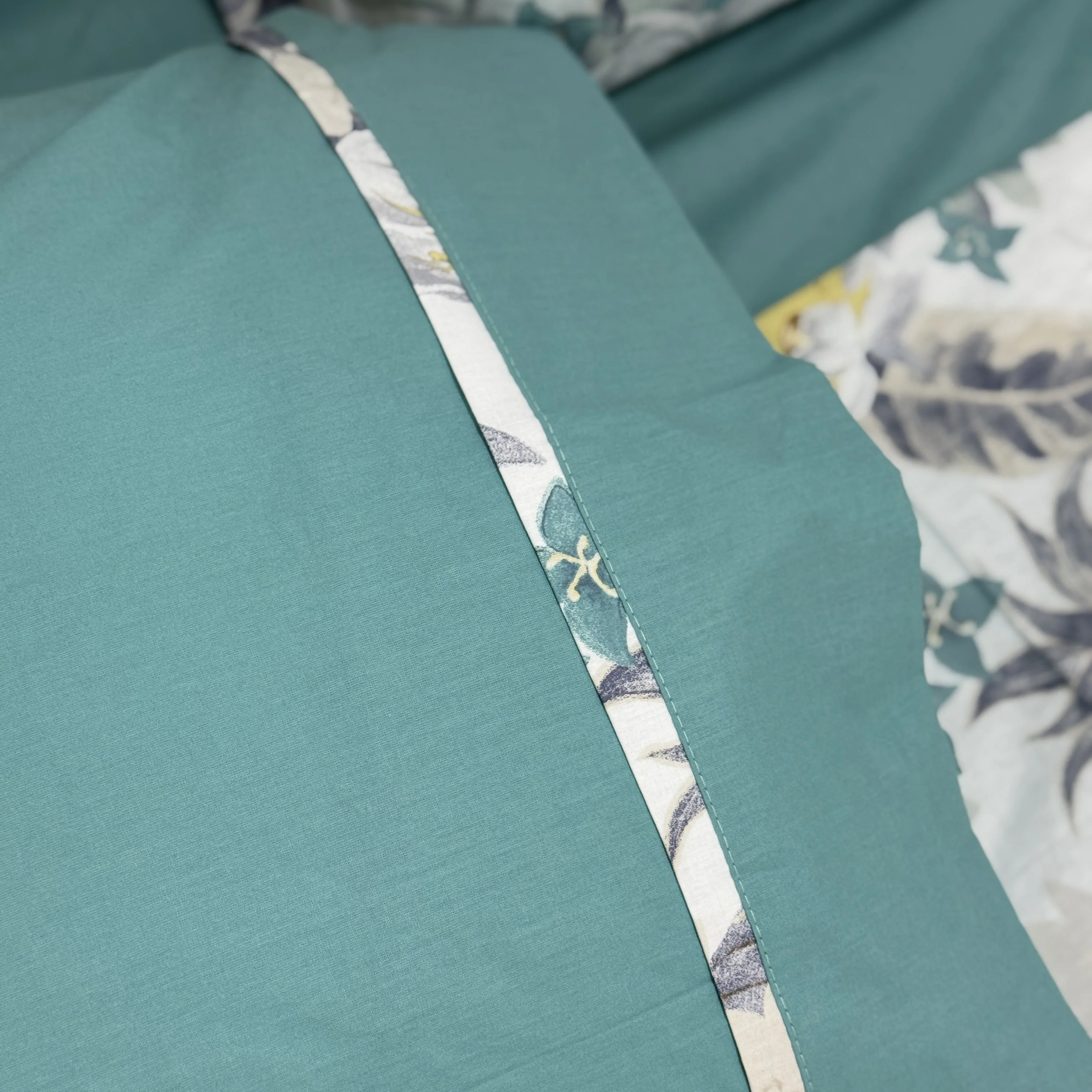 Parure de lit "Tropical Bloom" 100% coton Oeko-Tex - 1 place