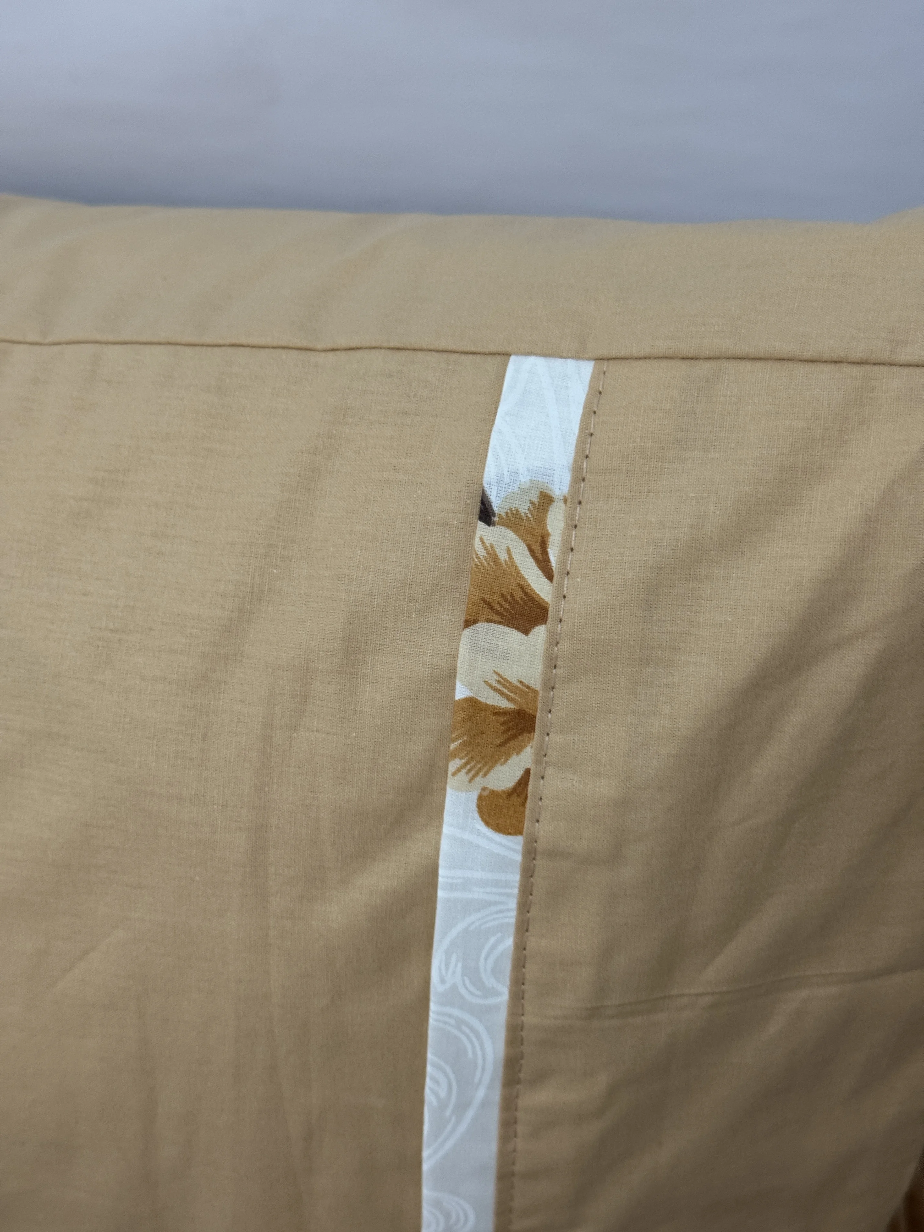 Parure de lit "Caramel Bloom 100% coton Oeko-Tex - 1 place sur-mesure