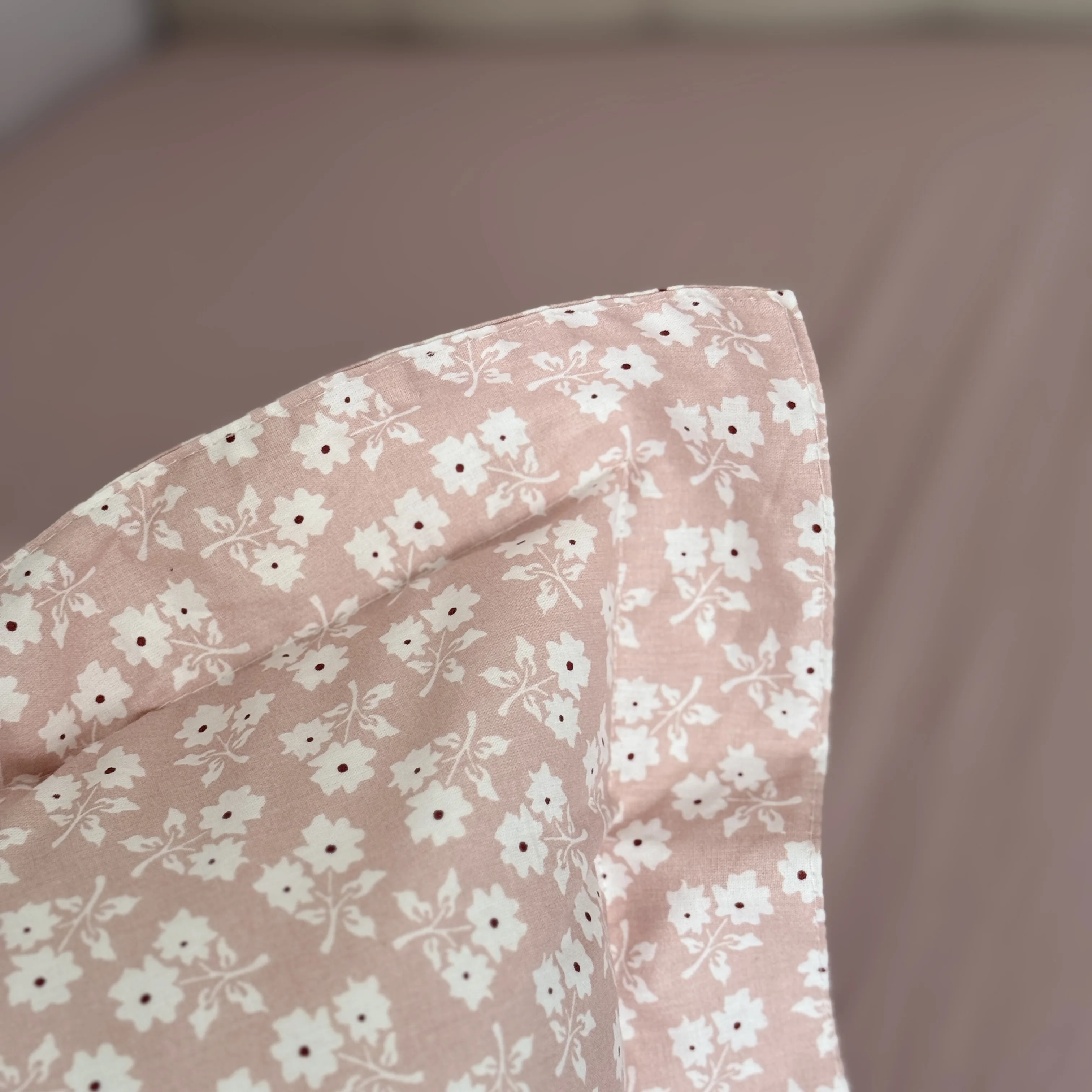 Parure housse de couette "Pink Bloom" 100% coton Oeko-Tex - 1 place