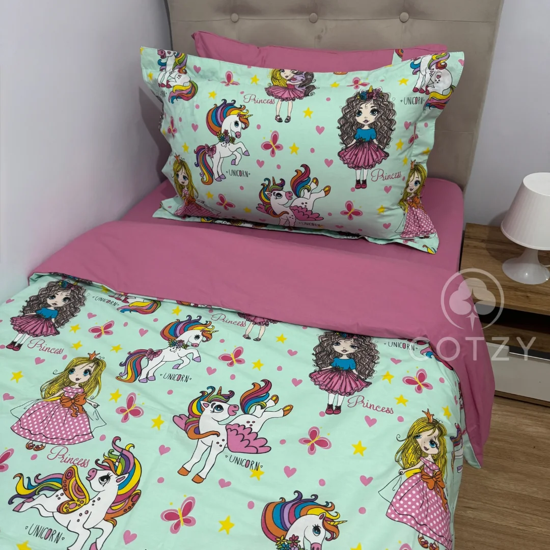 Parure housse de couette "Magic Dreams" 100% coton Oeko-Tex - 1 place