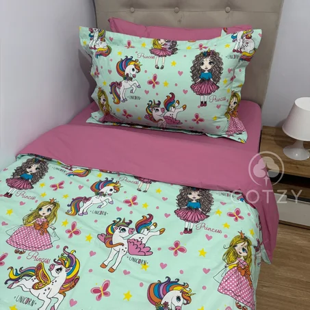 Parure housse de couette "Magic Dreams" 100% coton Oeko-Tex - 1 place