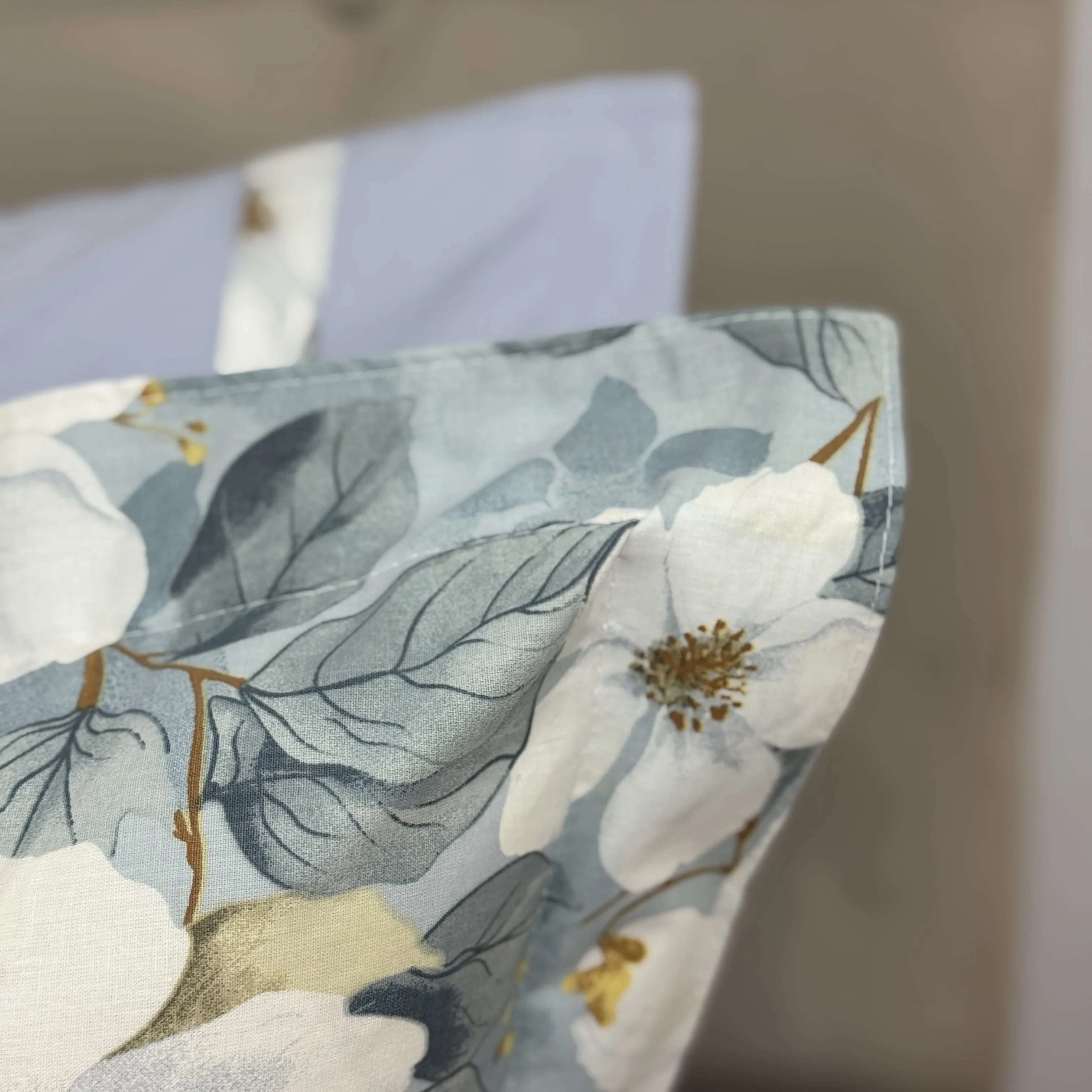 Parure de lit "Misty Bloom" 100% coton Oeko-Tex - 1 place sur-mesure