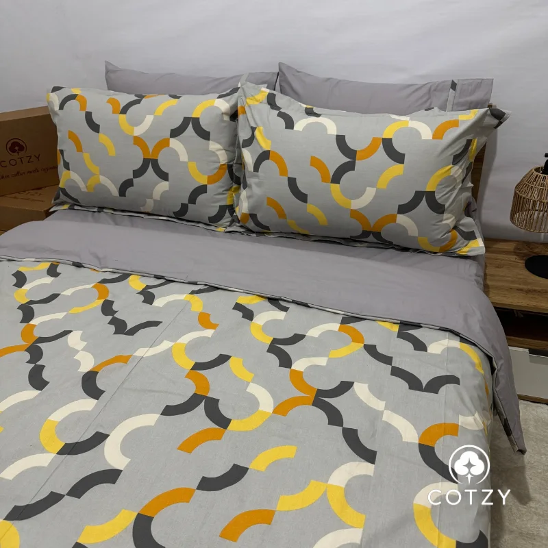 Parure housse de couette "Joyful Waves" 100% coton Oeko-Tex - 2 places