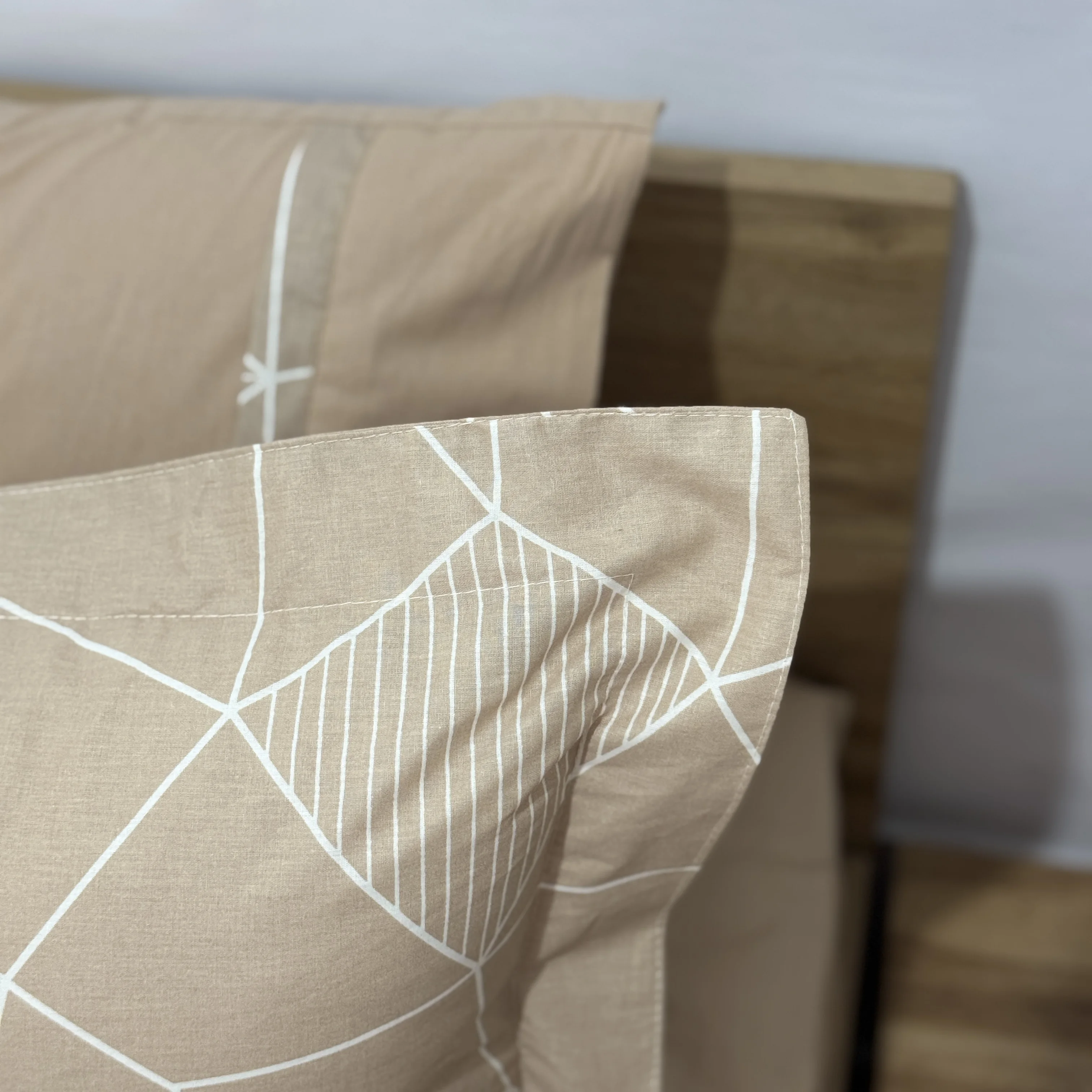 Parure housse de couette "Soft Sand" 100% coton Oeko-Tex - 2 places