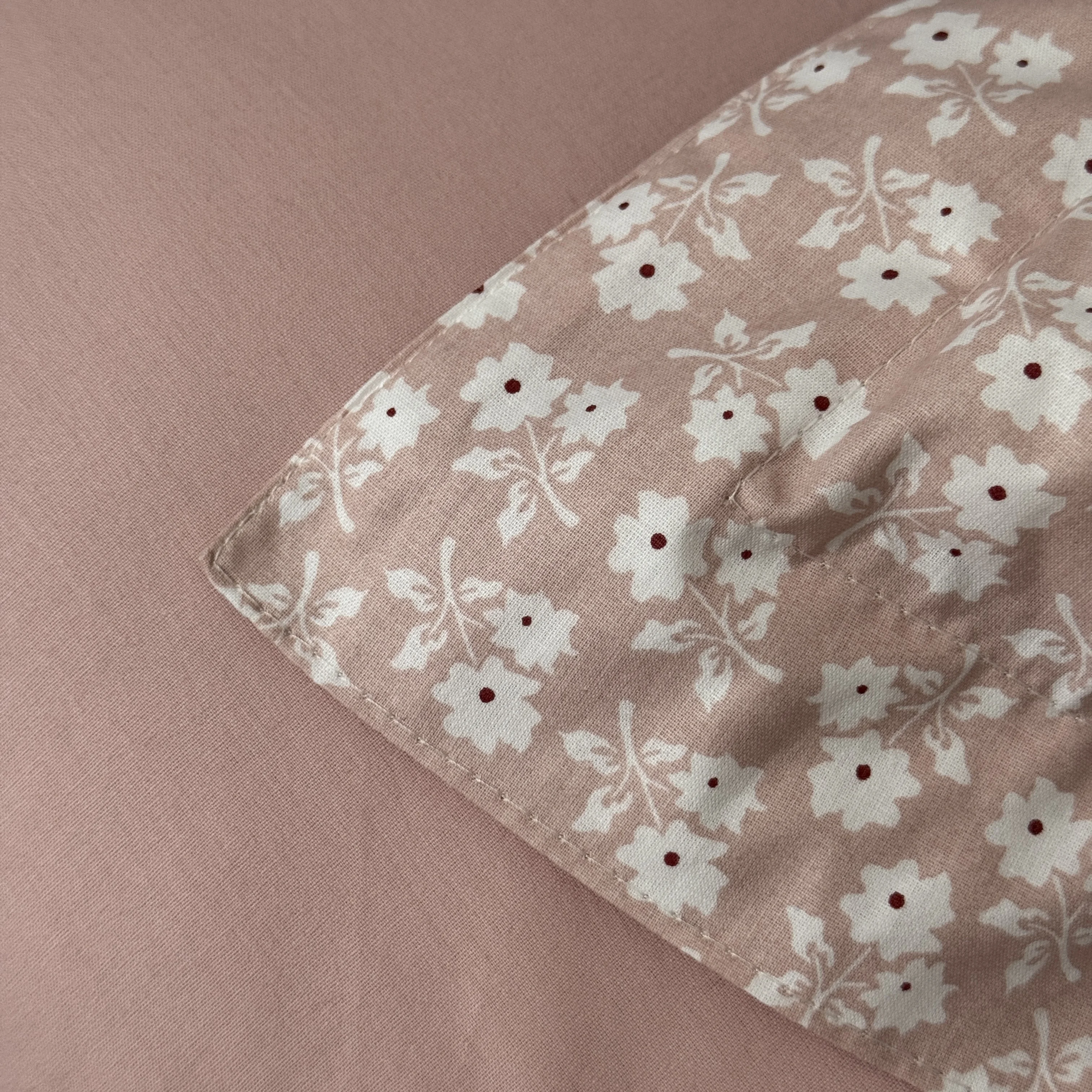 Parure de lit "Pink Bloom" 100% coton Oeko-Tex - 1 place