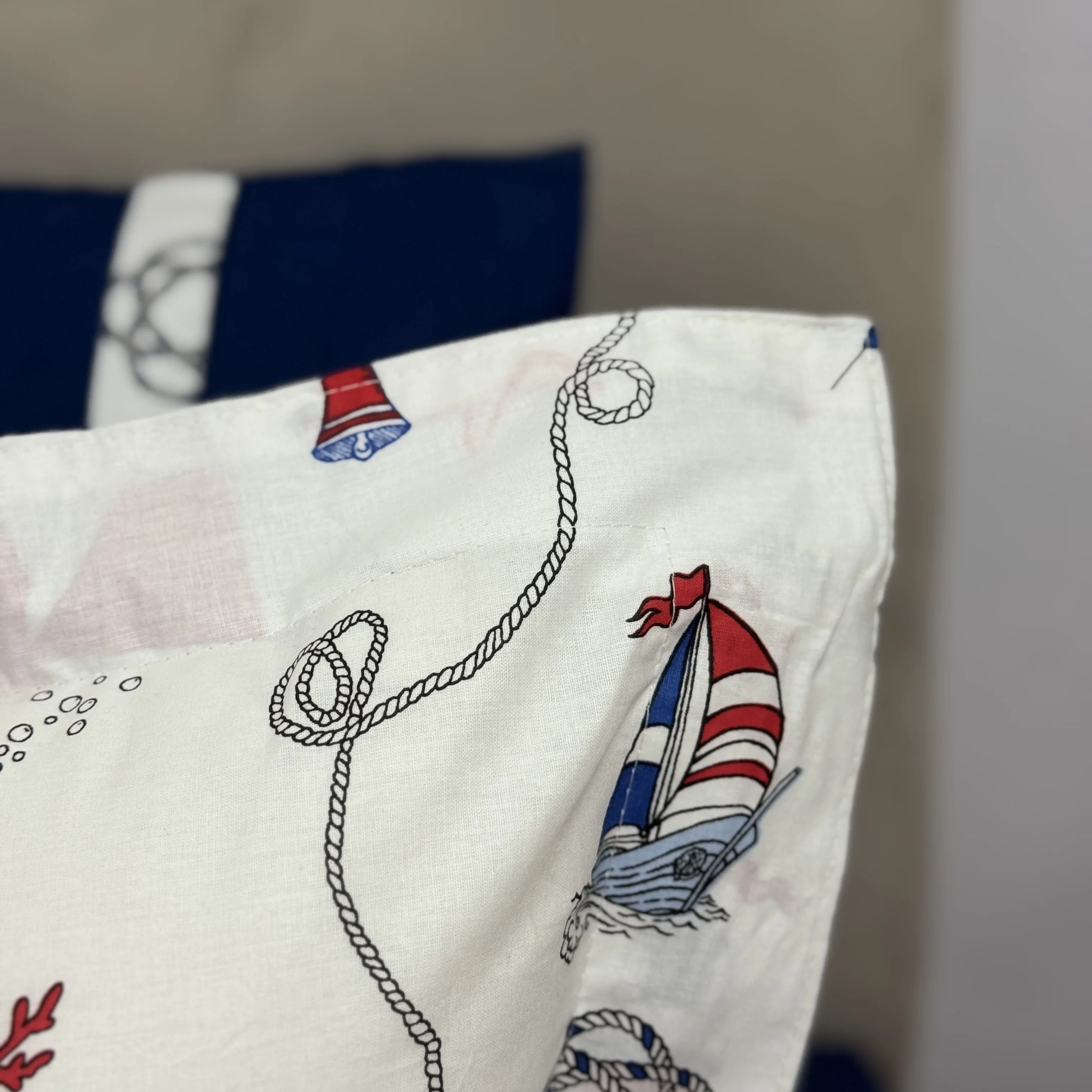 Parure housse de couette "Sea Boy" 100% coton Oeko-Tex - 1 place