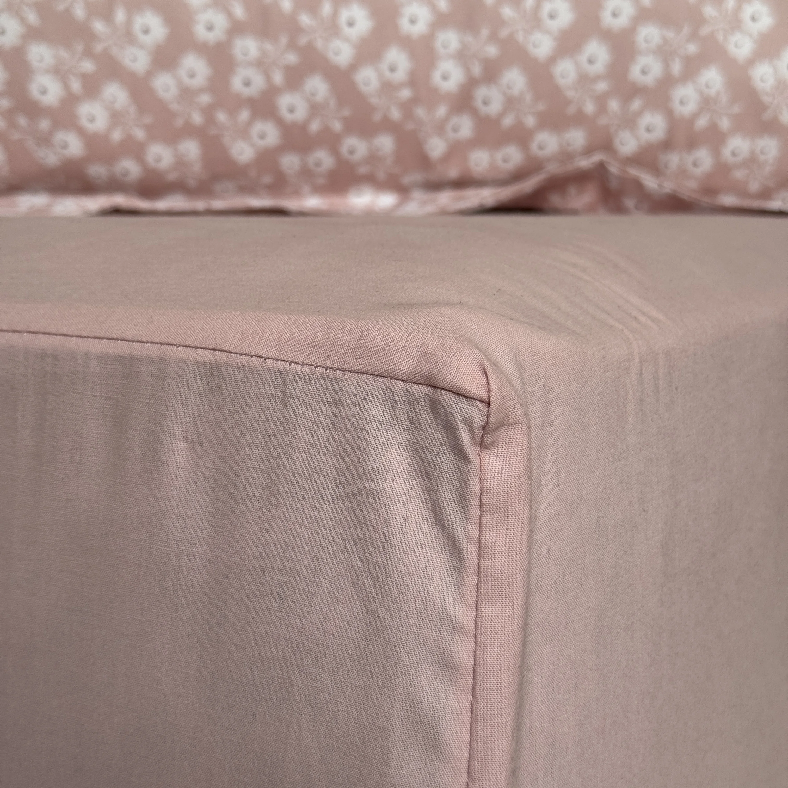 Parure housse de couette "Pink Bloom" 100% coton Oeko-Tex - 1 place