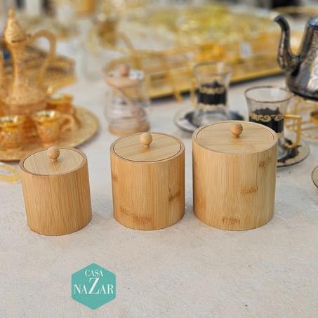 3 bocaux en bambo